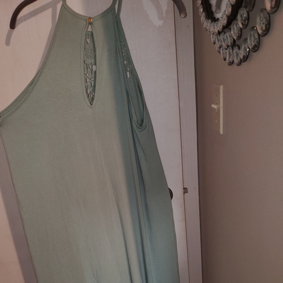 CY Boutique Sage Maxi Dress with Crochet Detail – Size Medium | NWOT - Picture 5 of 8